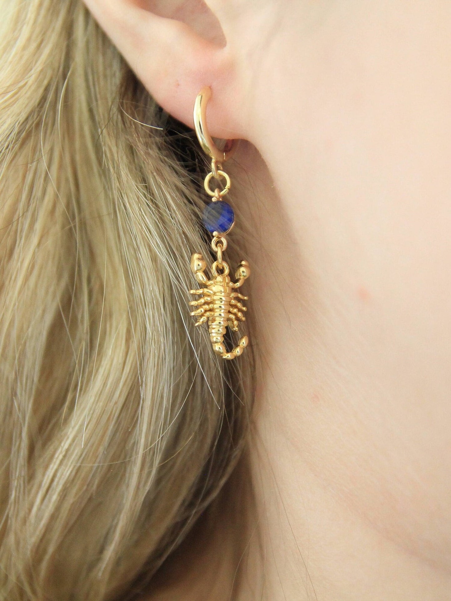 Gold Scorpion Earrings