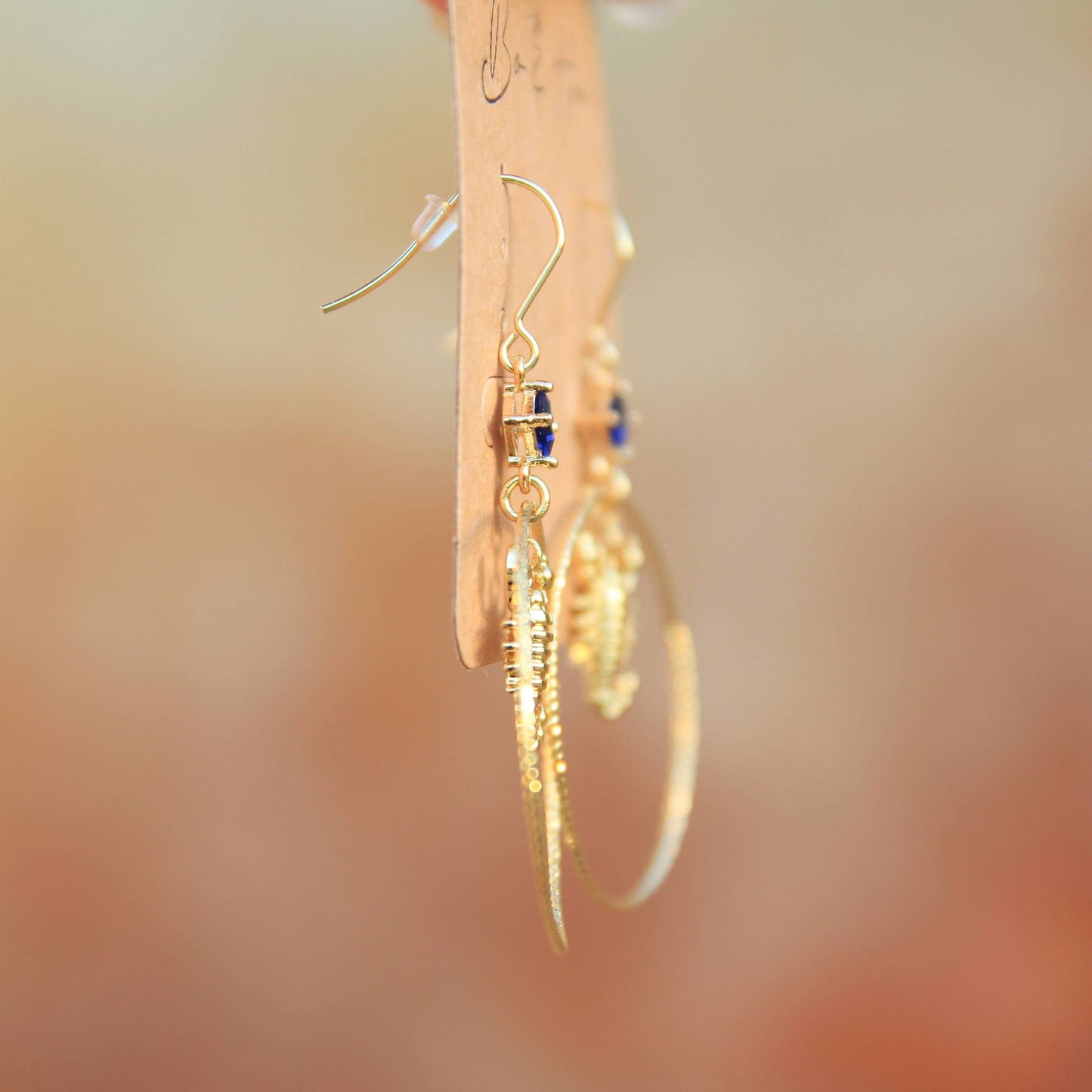 Gold Scorpion Hoop Earrings