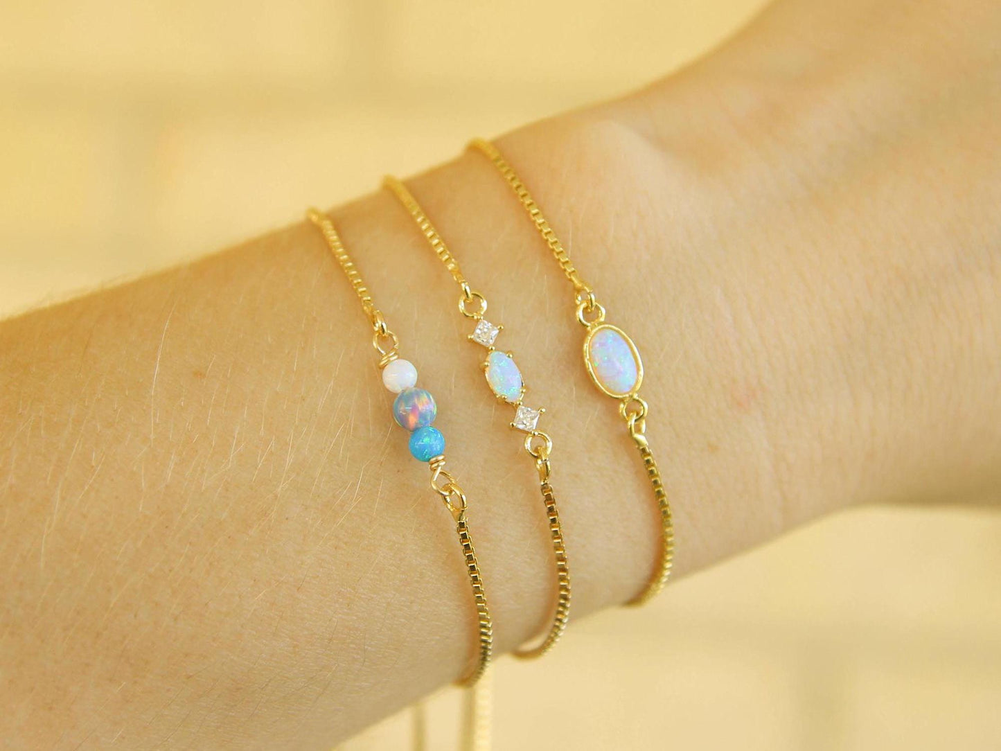 Gold Opal Bracelet