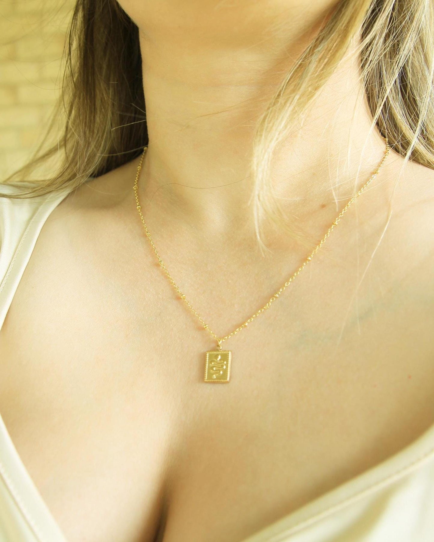 Handmade Snake Necklace | Gold Plated Serpent Pendant | Dainty Chain | Spiritual Jewellery | Transformation Symbol