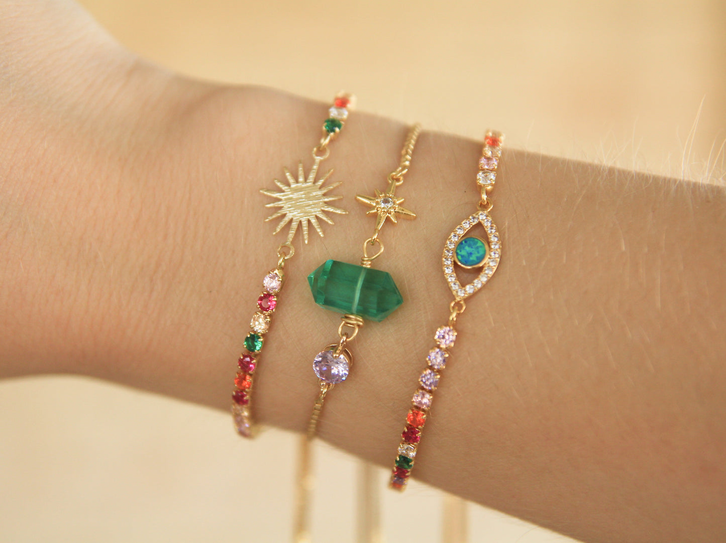 Sparkly Rainbow Sun Bracelet