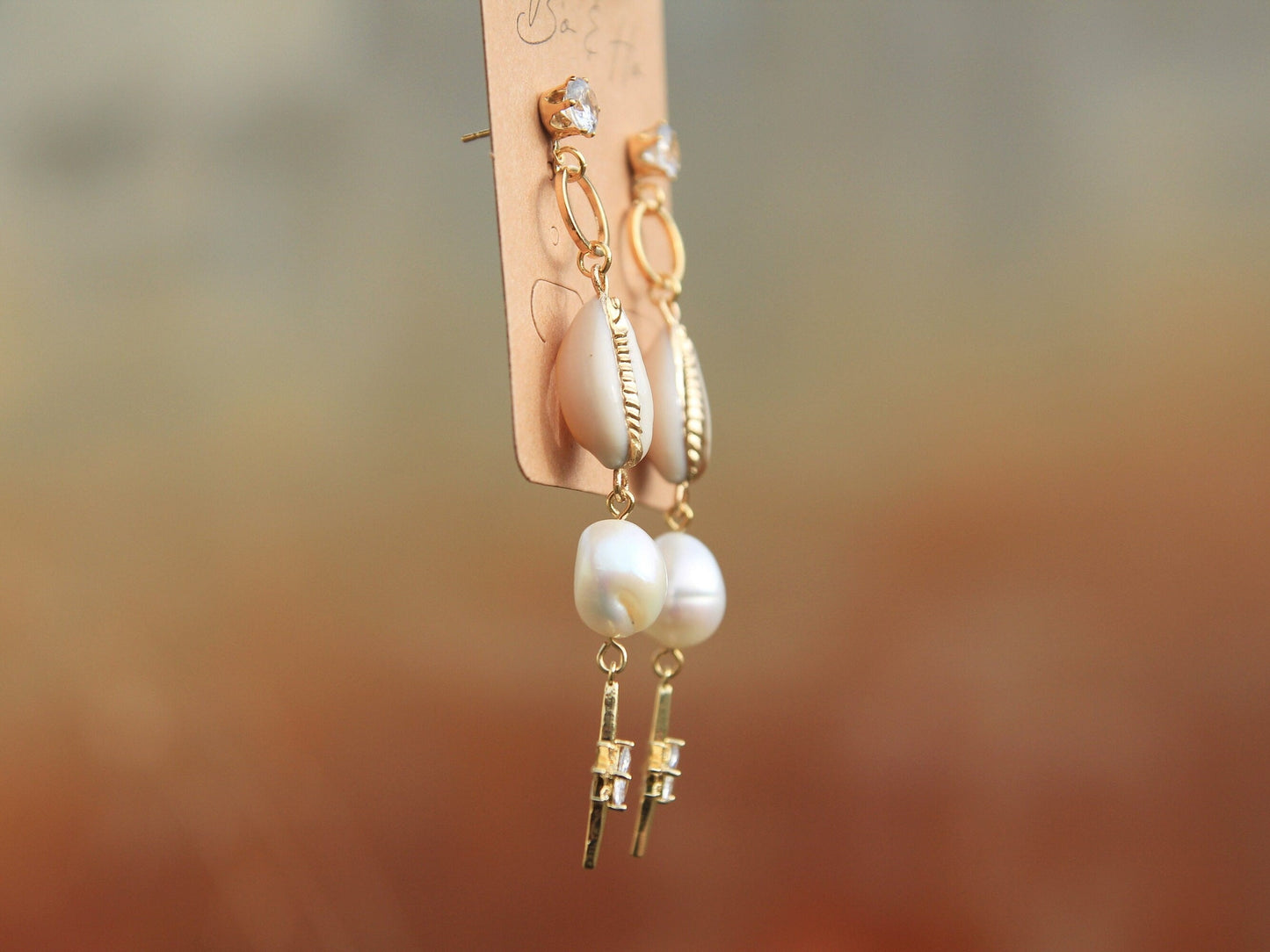 Statement Cowrie Shell Earrings