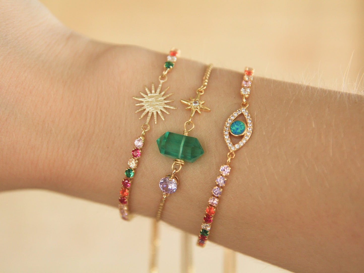 Gold Star Quartz Bracelet
