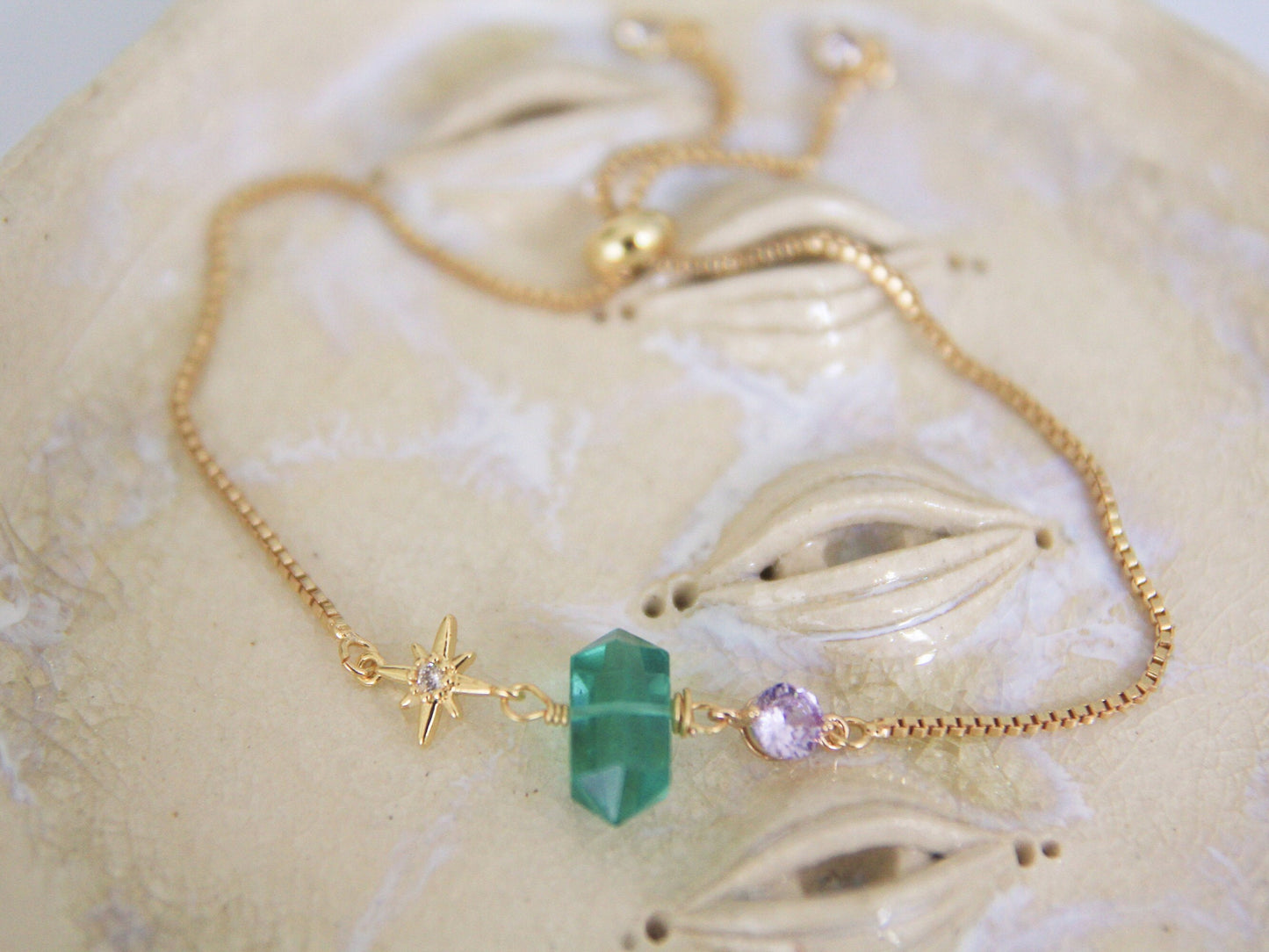 Gold Star Quartz Bracelet