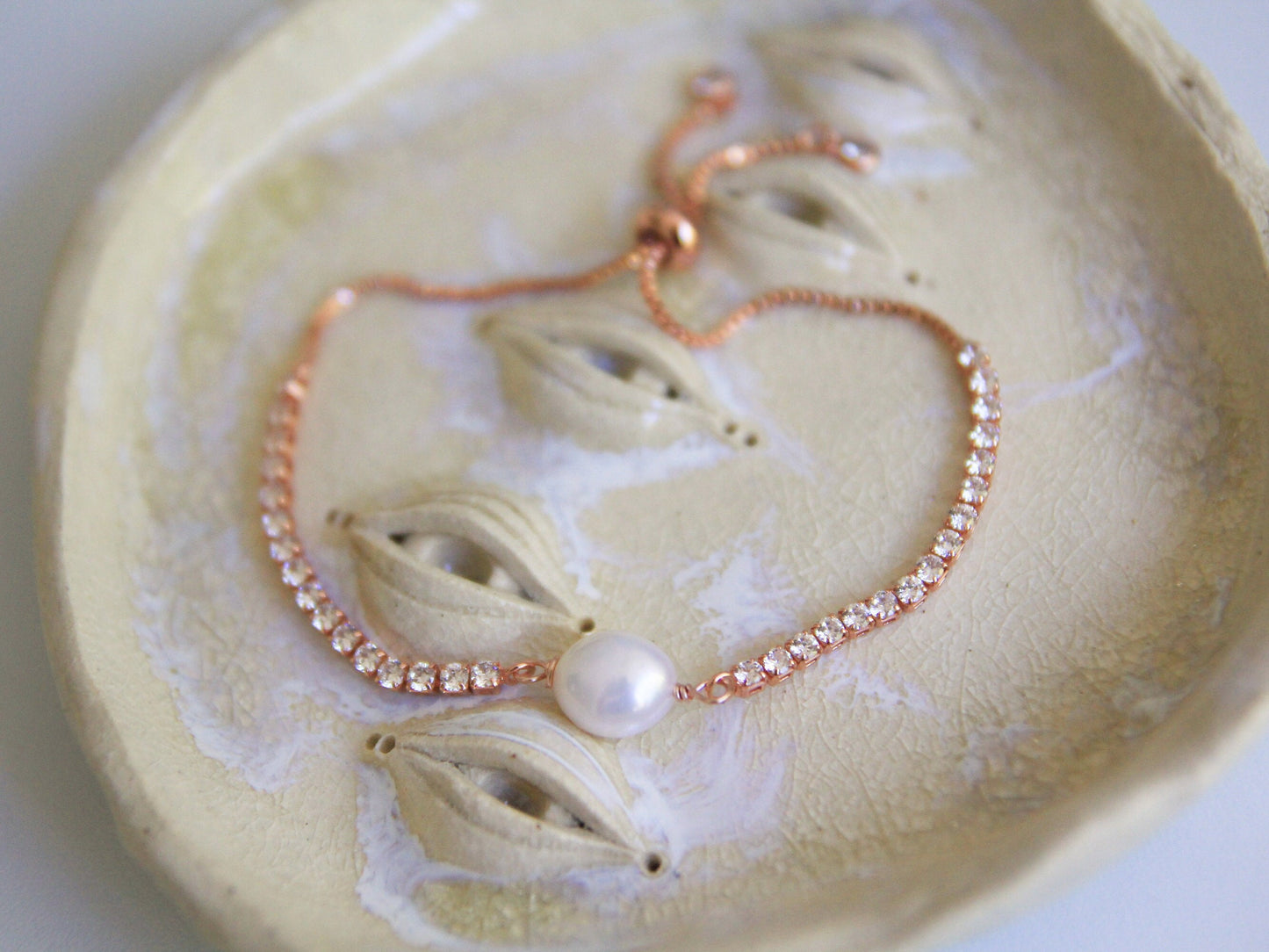 Rose Gold Pearl Bracelet