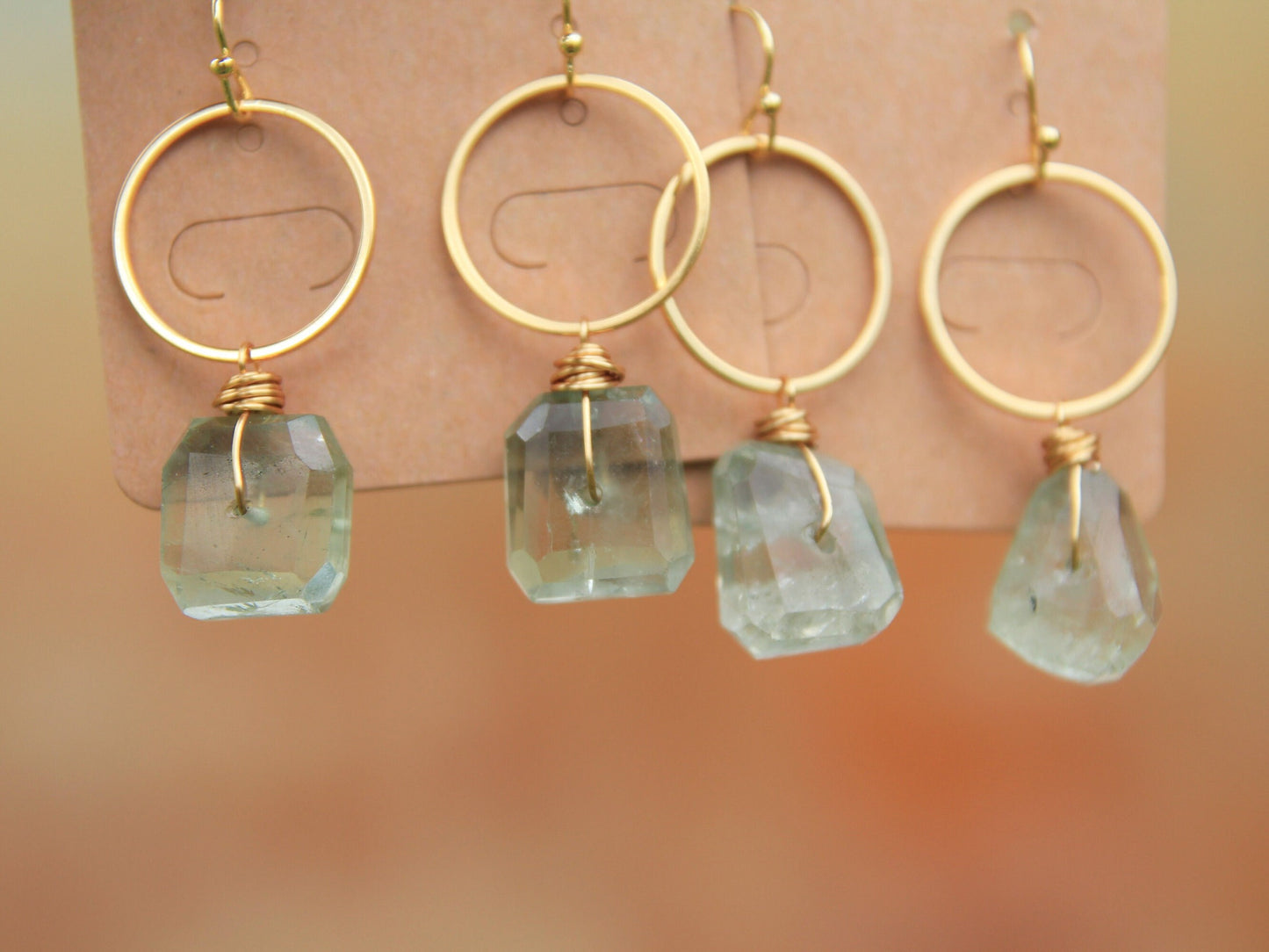 Green Amethyst Prasiolite Earrings