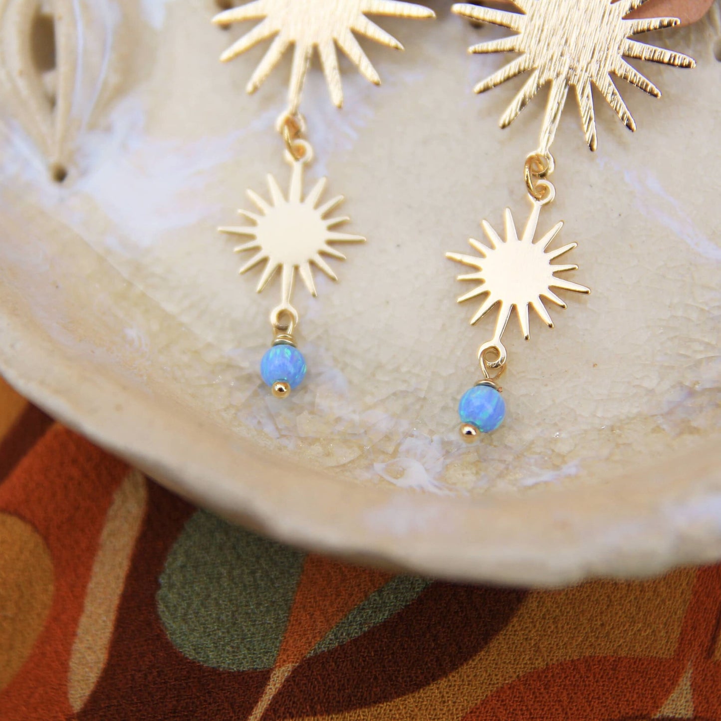 Opal Sun Statement Earrings