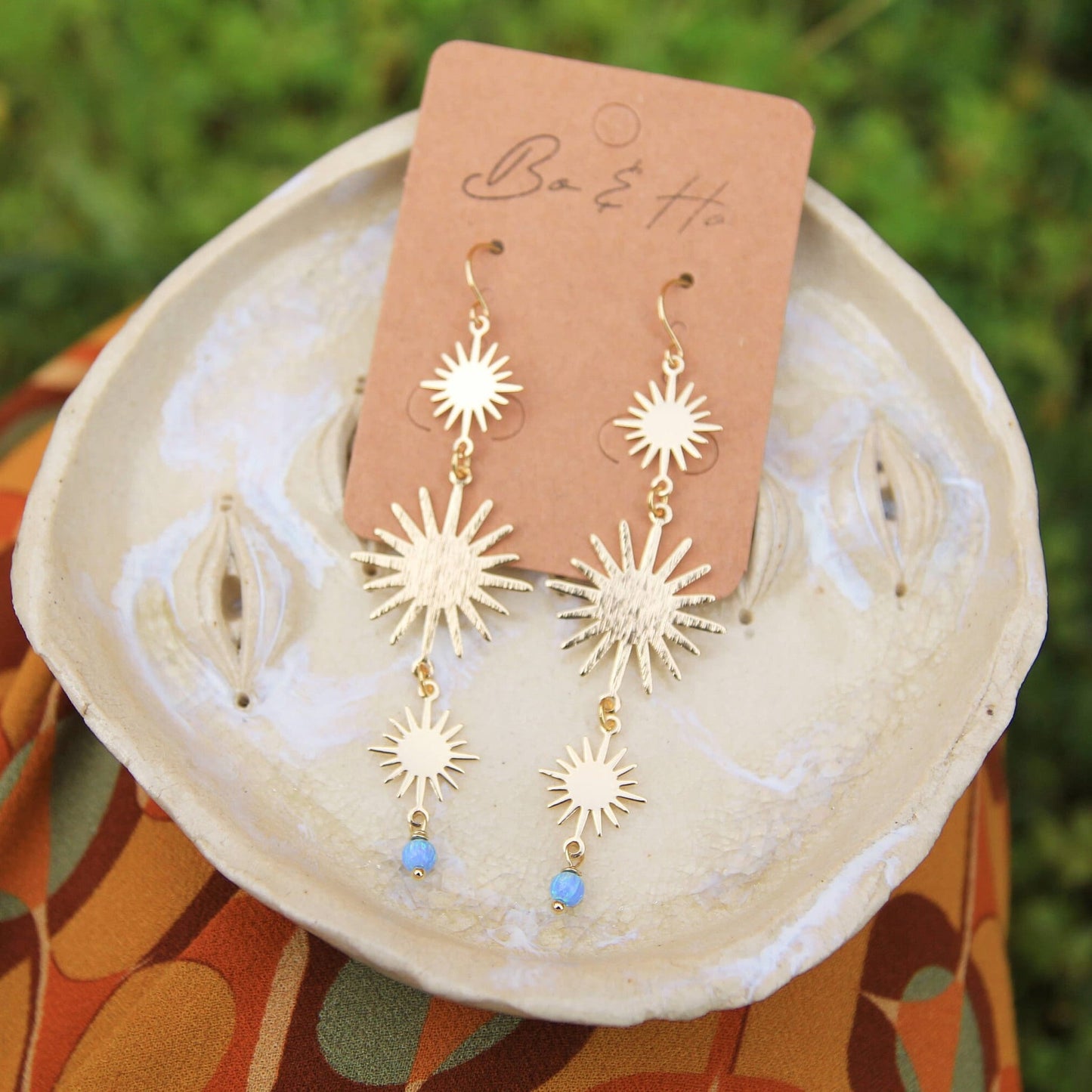 Opal Sun Statement Earrings