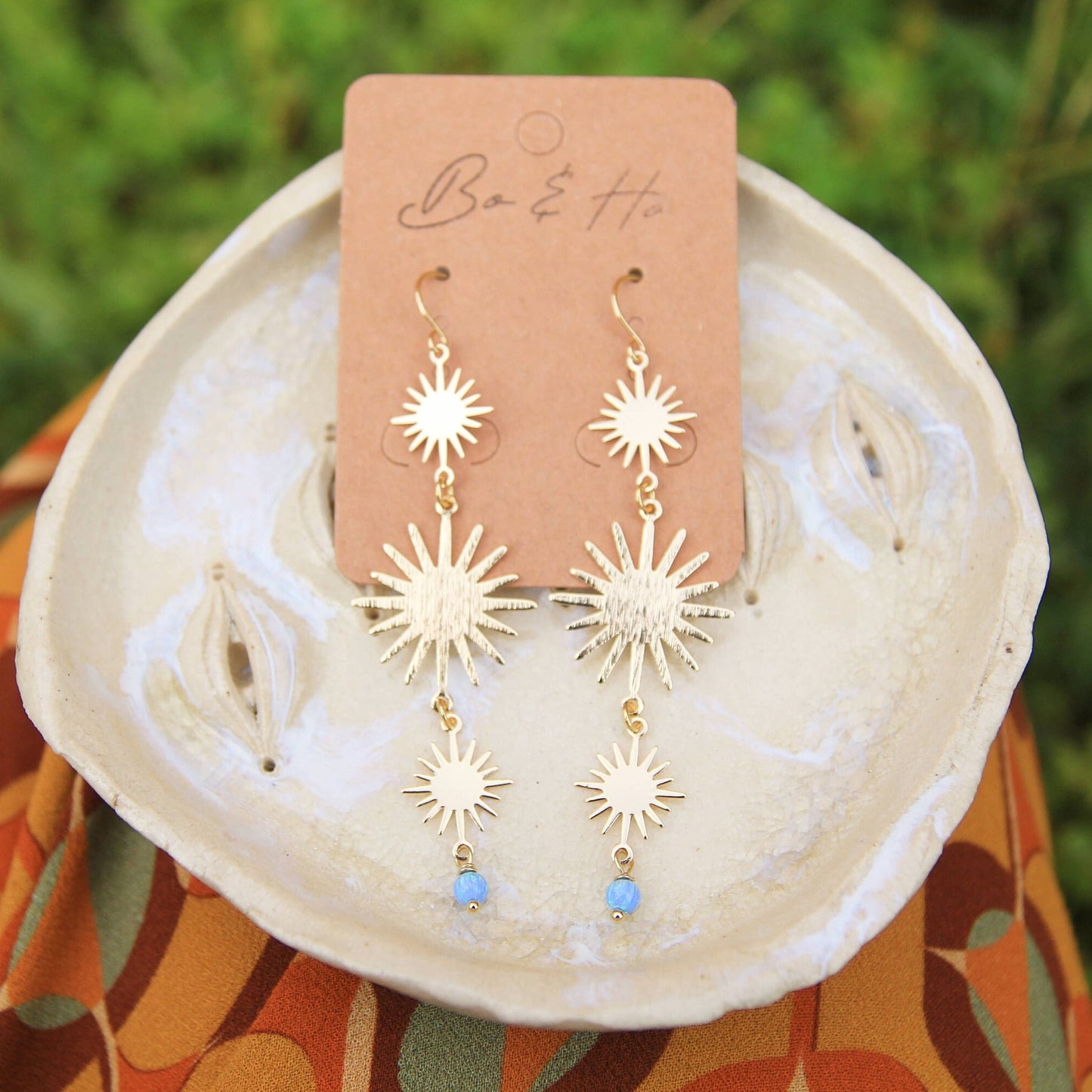 Opal Sun Statement Earrings