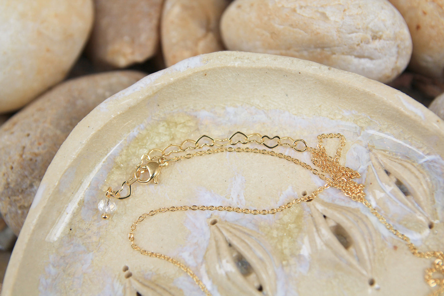 Gold Cubic Zirconia Dragonfly Necklace