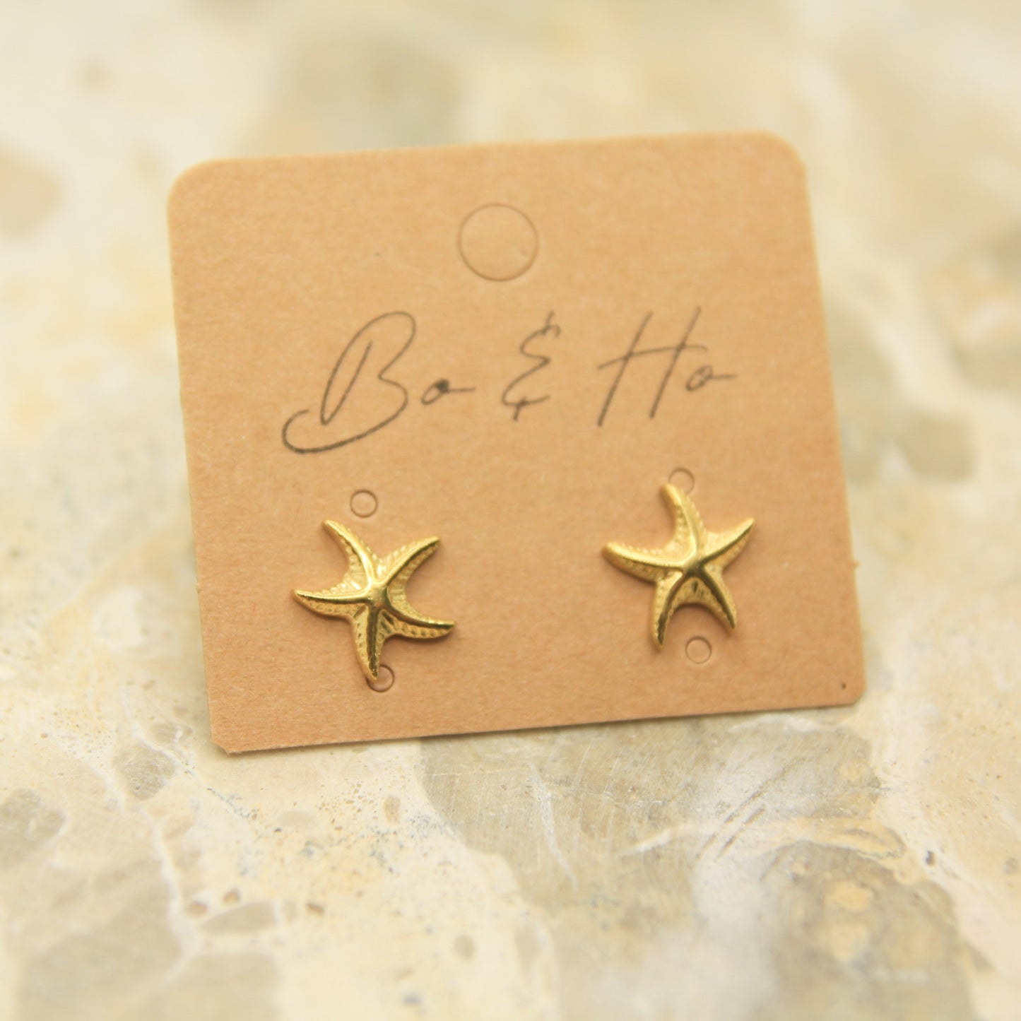 Golden Starfish Studs