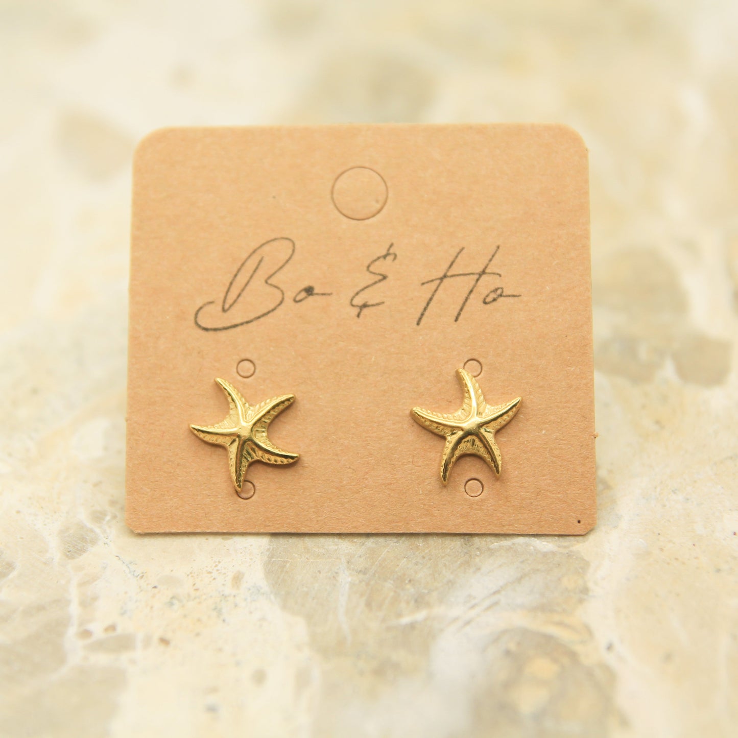 Golden Starfish Studs