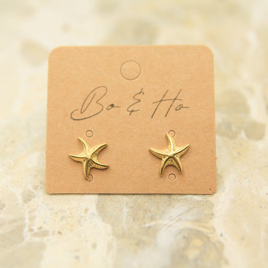 Golden Starfish Studs