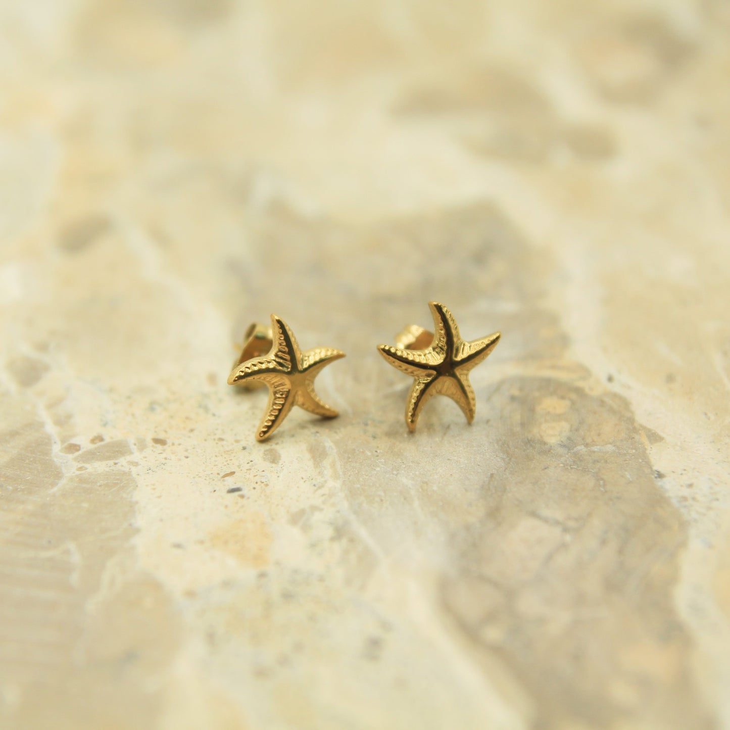 Golden Starfish Studs