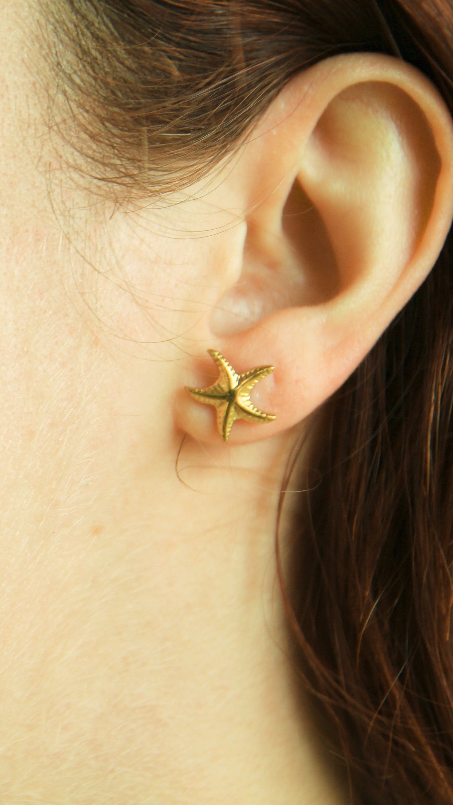 Golden Starfish Studs