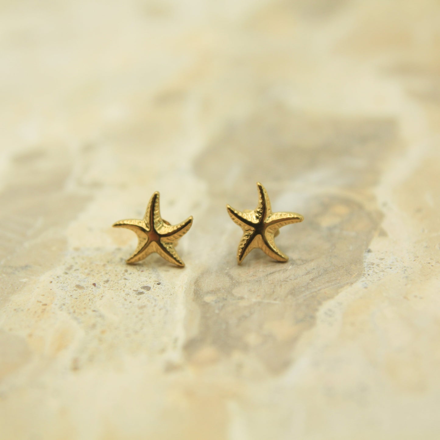 Golden Starfish Studs