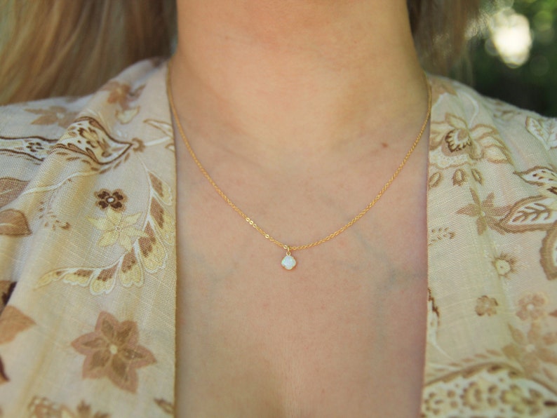 Dainty Opal Necklace