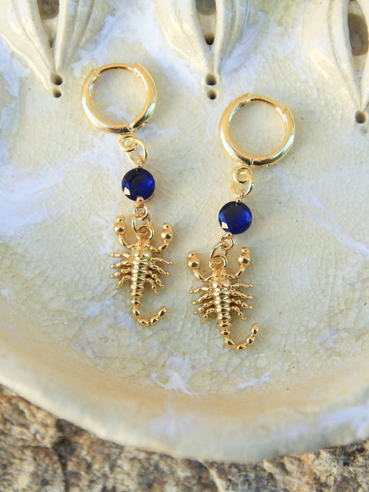 Gold Scorpion Earrings