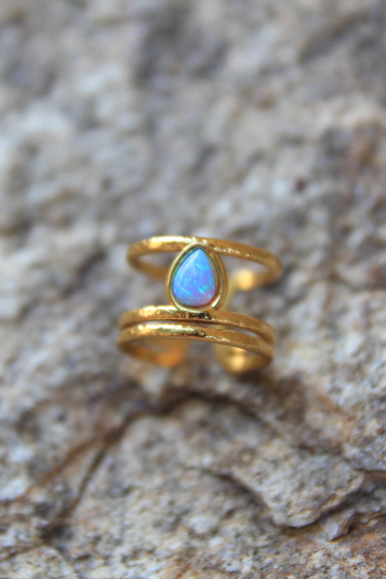 Blue Opal Ring