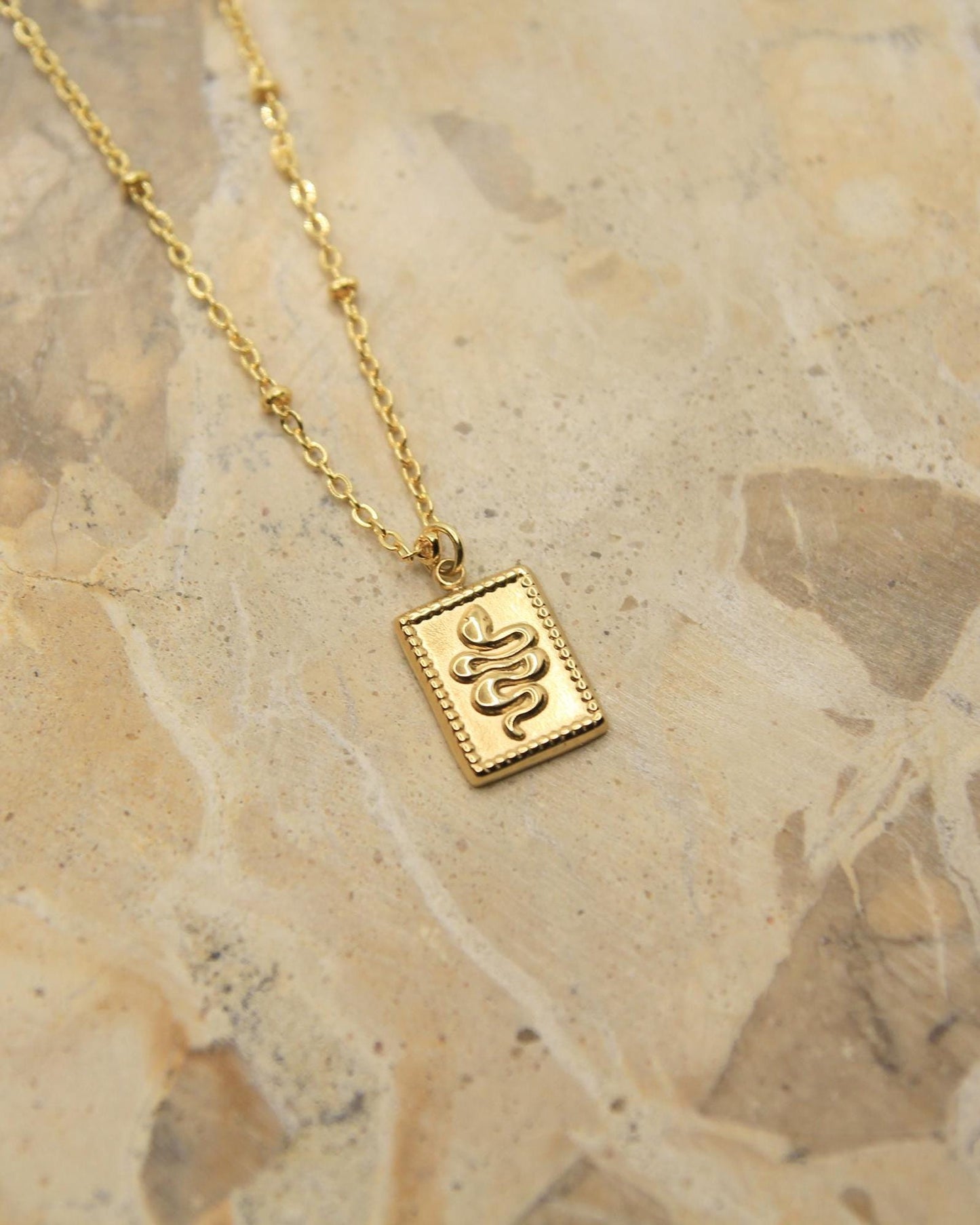 Handmade Snake Necklace | Gold Plated Serpent Pendant | Dainty Chain | Spiritual Jewellery | Transformation Symbol
