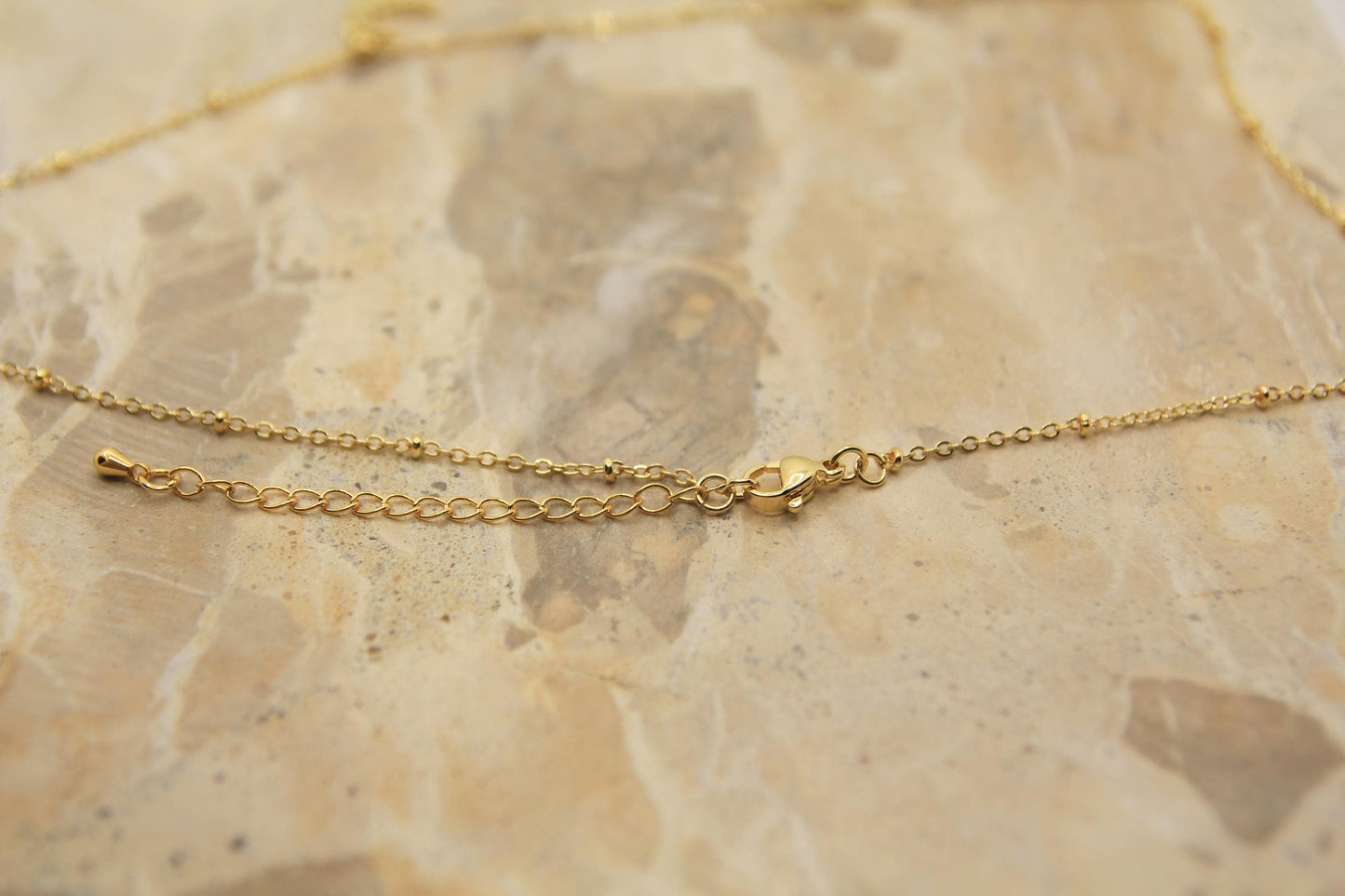 Handmade Moon Necklace | Gold Plated Crescent Moon | CZ Crystal Pendant | Dainty Chain | Celestial Jewellery