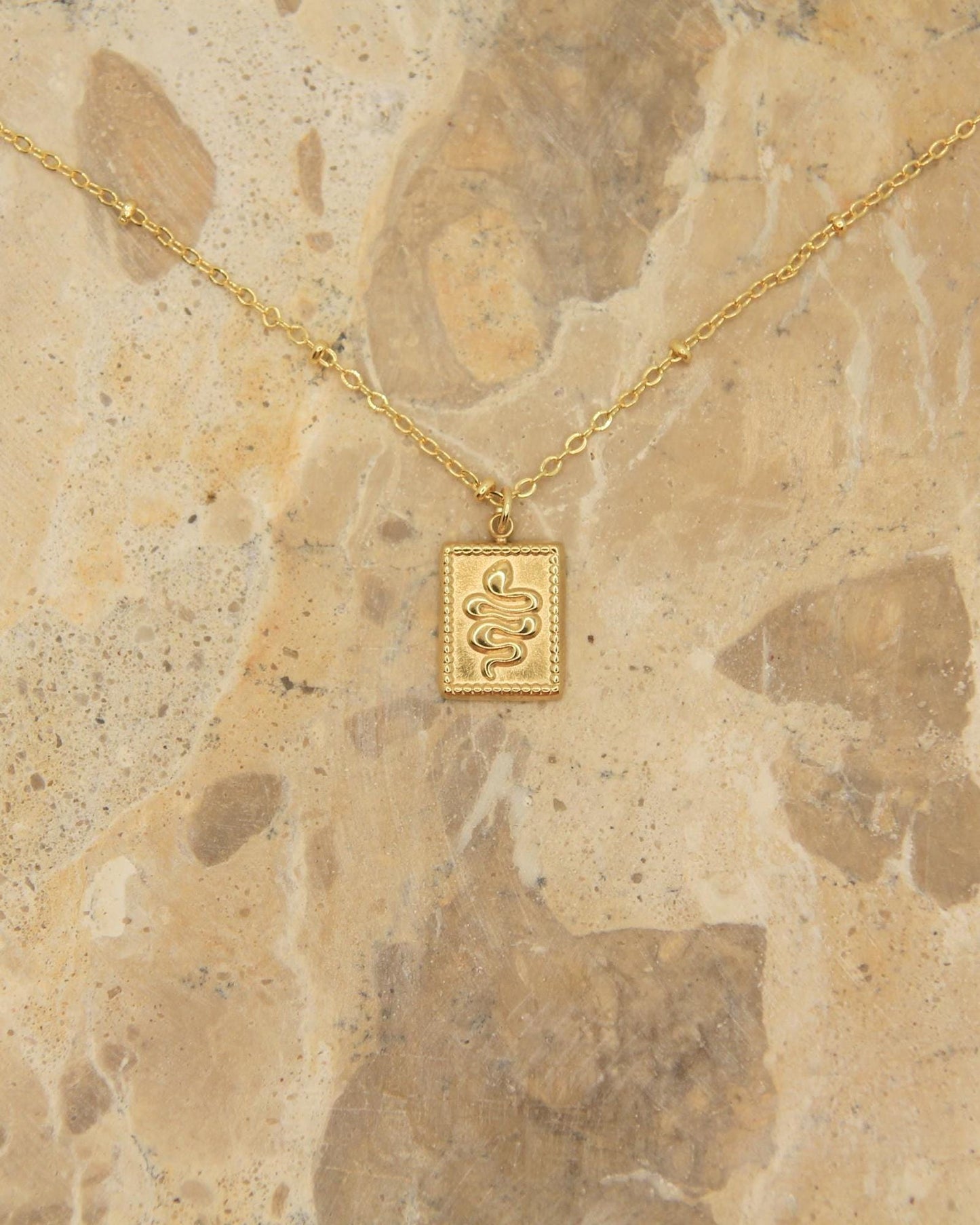 Handmade Snake Necklace | Gold Plated Serpent Pendant | Dainty Chain | Spiritual Jewellery | Transformation Symbol