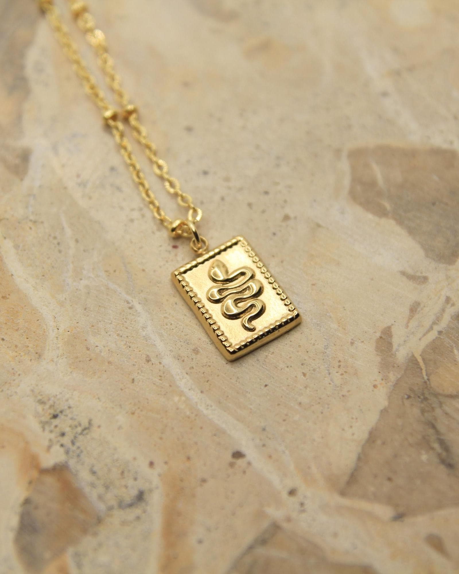 Handmade Snake Necklace | Gold Plated Serpent Pendant | Dainty Chain | Spiritual Jewellery | Transformation Symbol