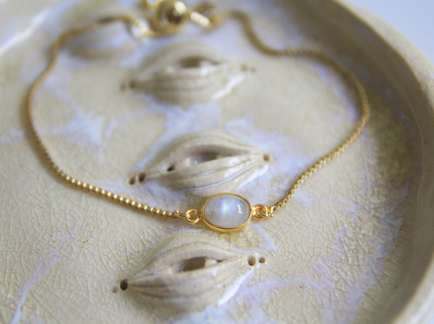 Adjustable Moonstone Bracelet