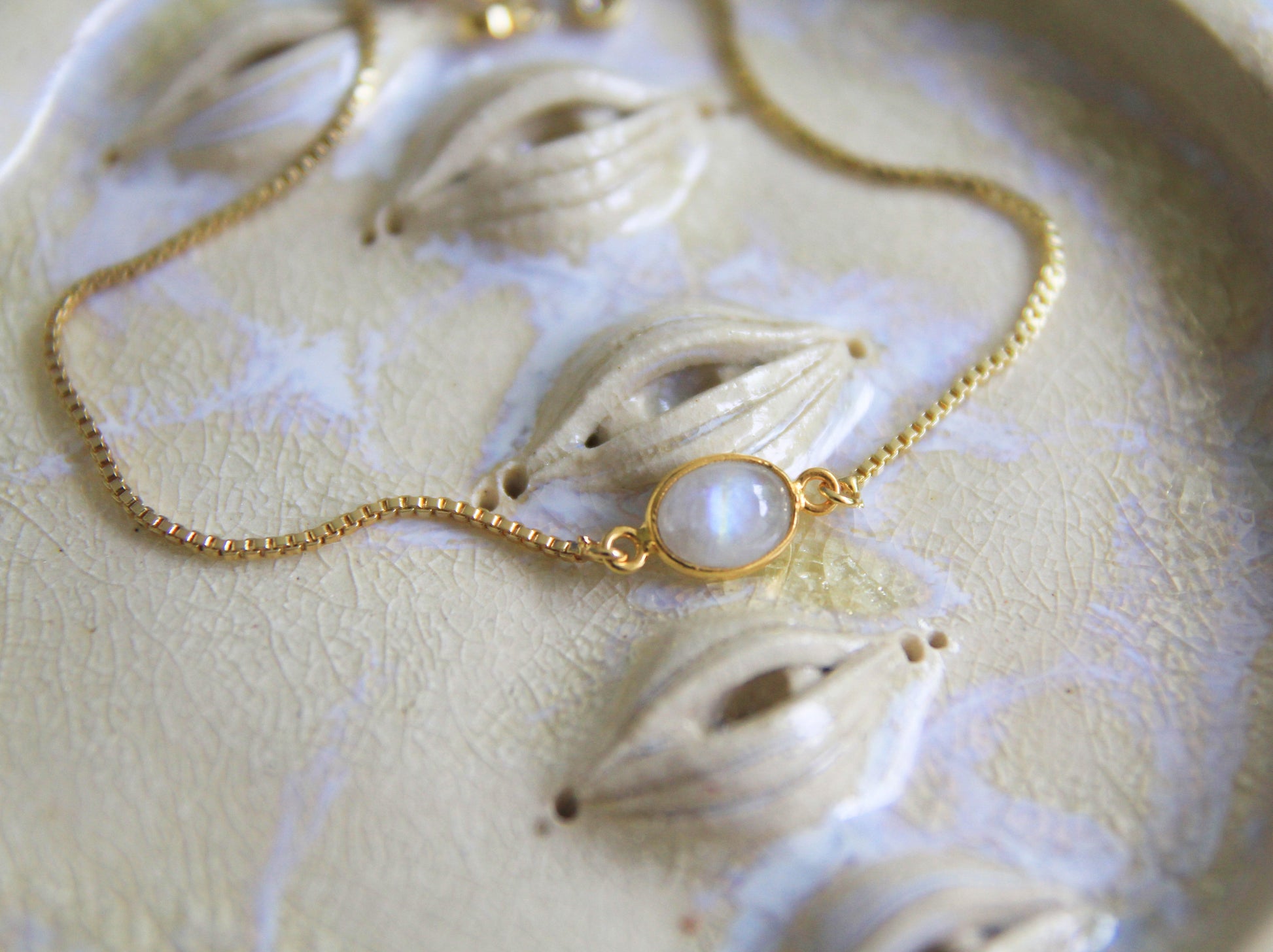 gold moonstone bracelet
