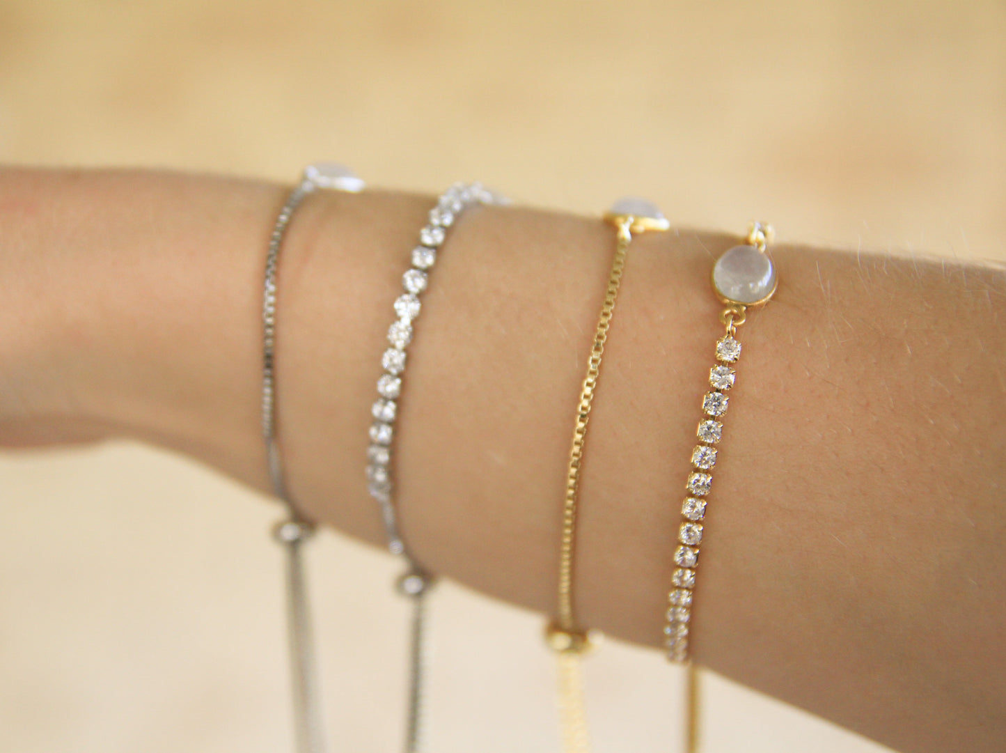 Adjustable Moonstone Bracelet