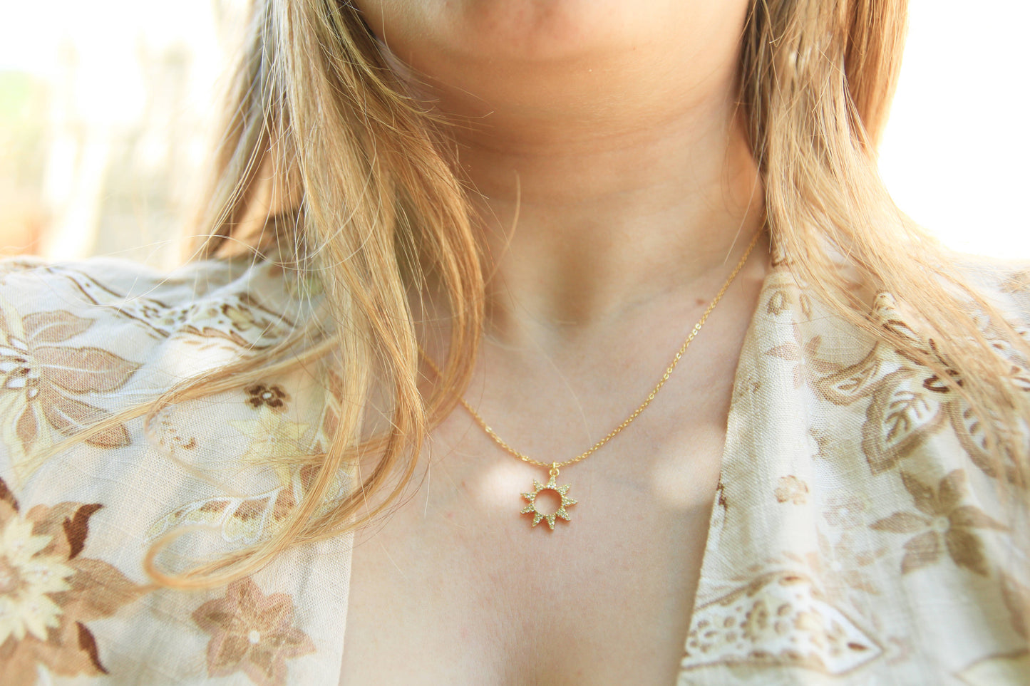 Gold Sun Necklace