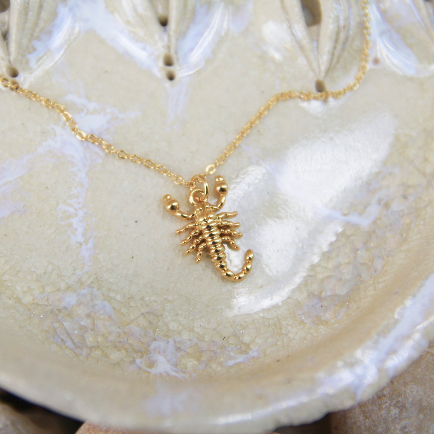 gold scorpion necklace 