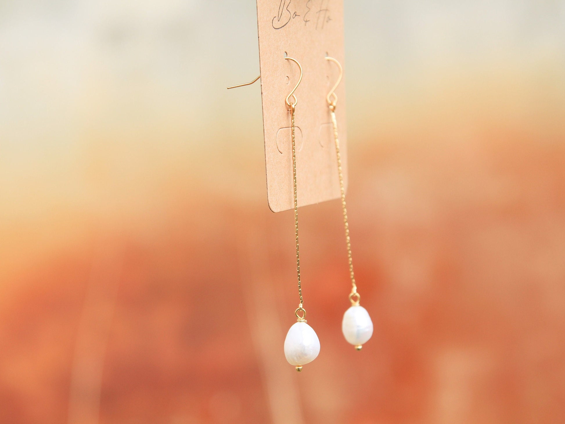 Genuine Pearl Drop Earrings