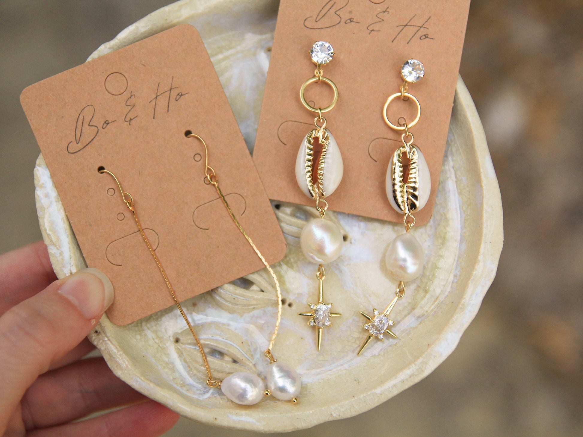 Genuine Pearl Drop Earrings
