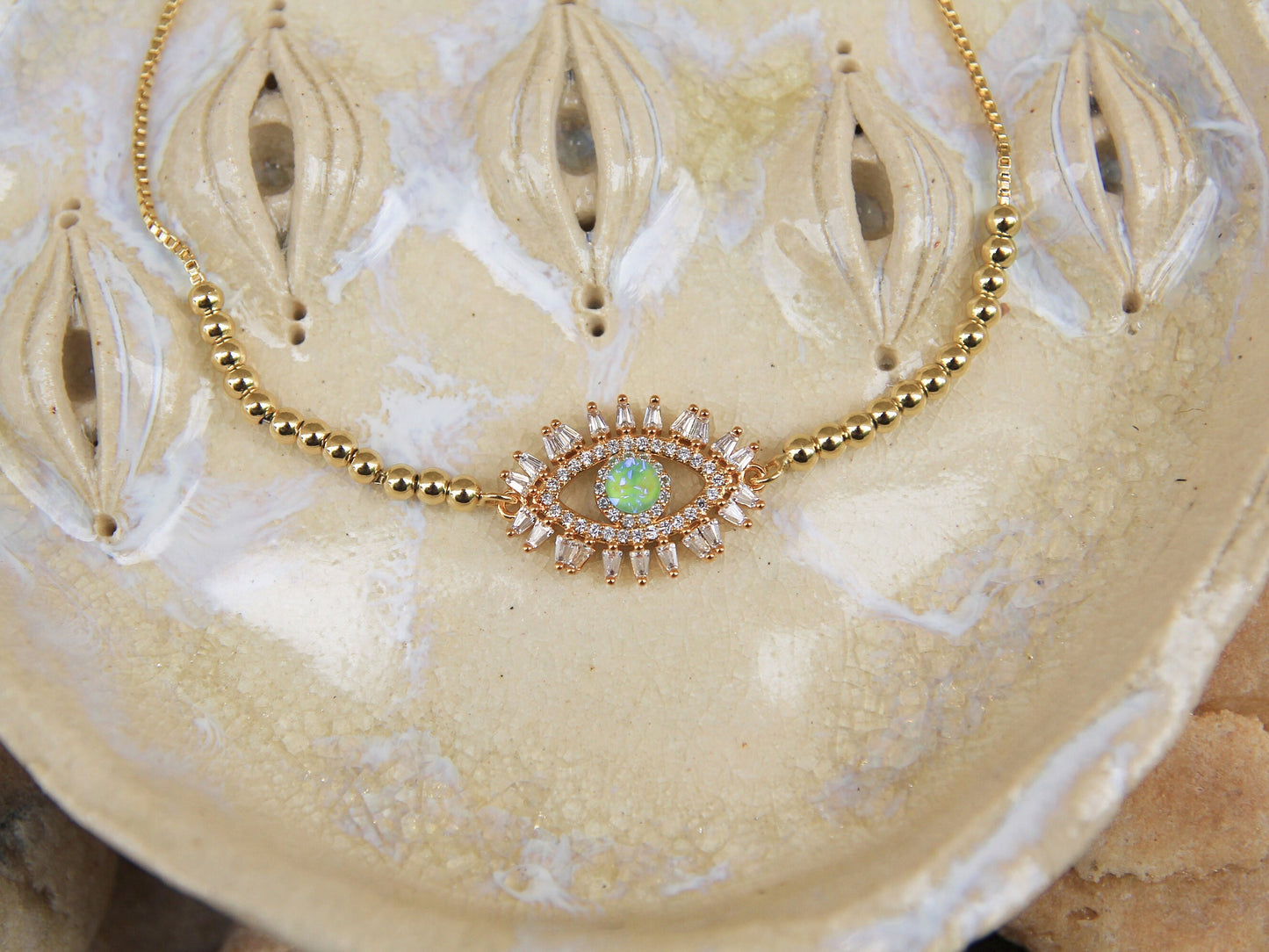Gold Eye Bracelet