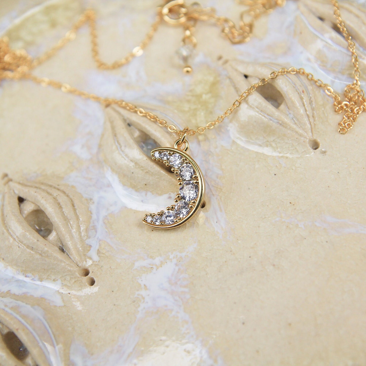 Gold Moon Necklace