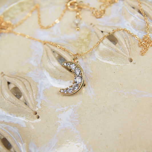 Gold Moon Necklace