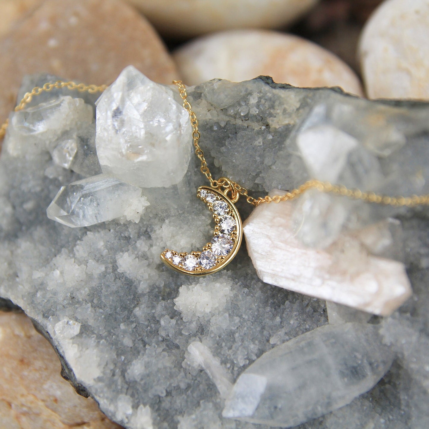 Gold Moon Necklace