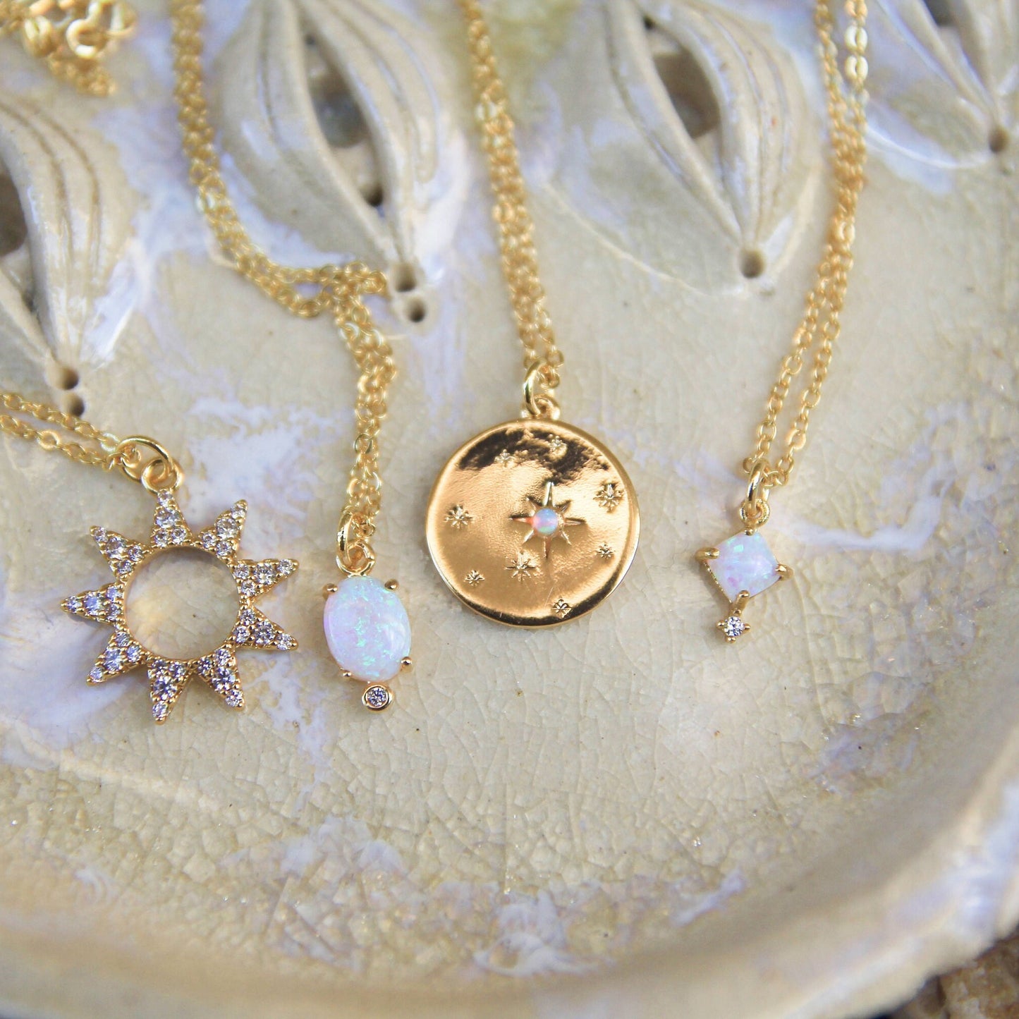 Gold Opal Necklace