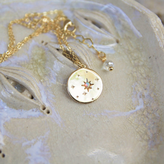 Opal Star Necklace