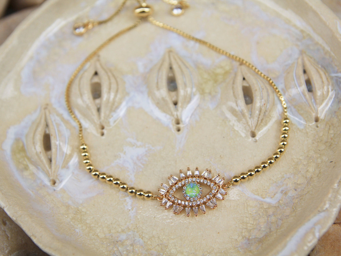Gold Eye Bracelet