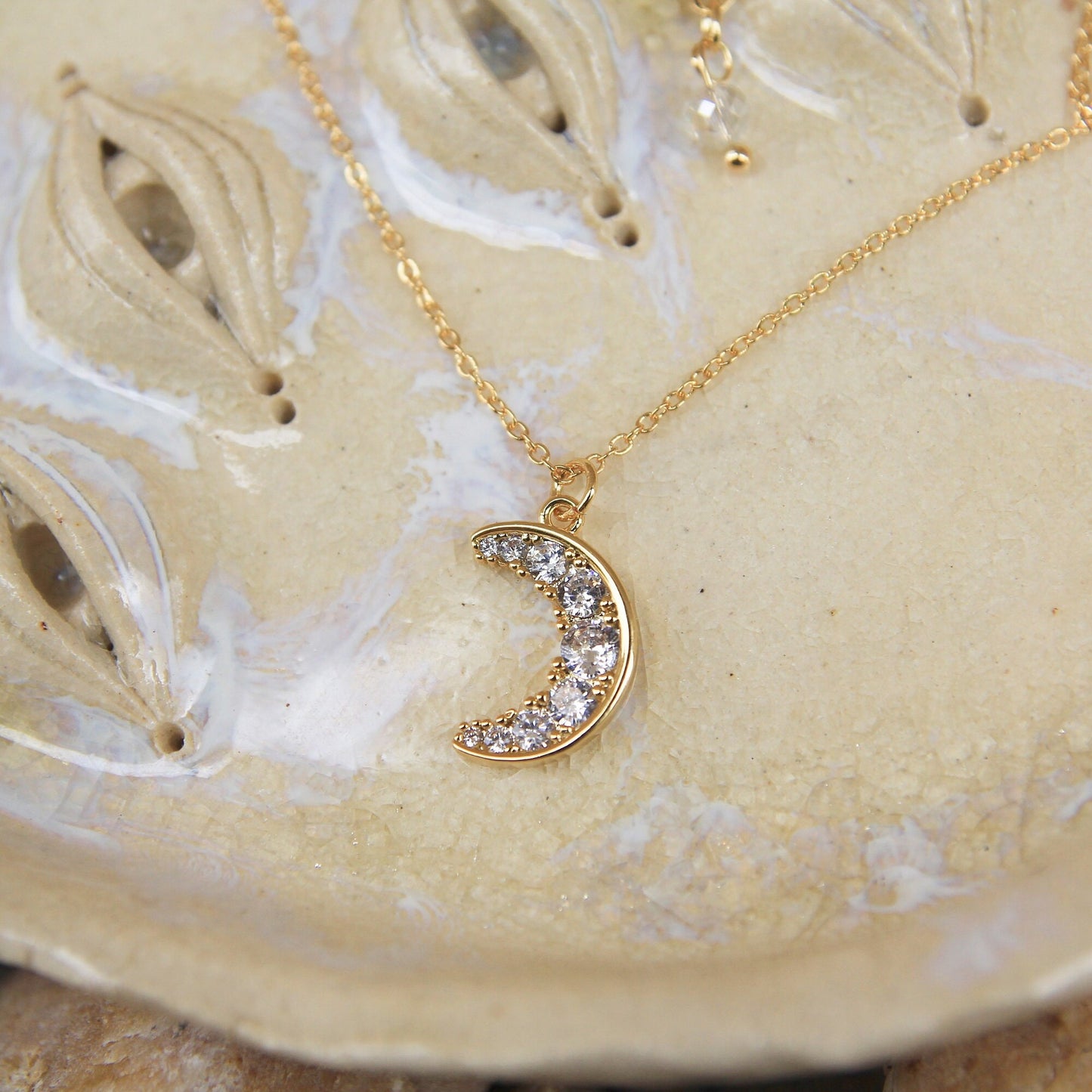Gold Moon Necklace