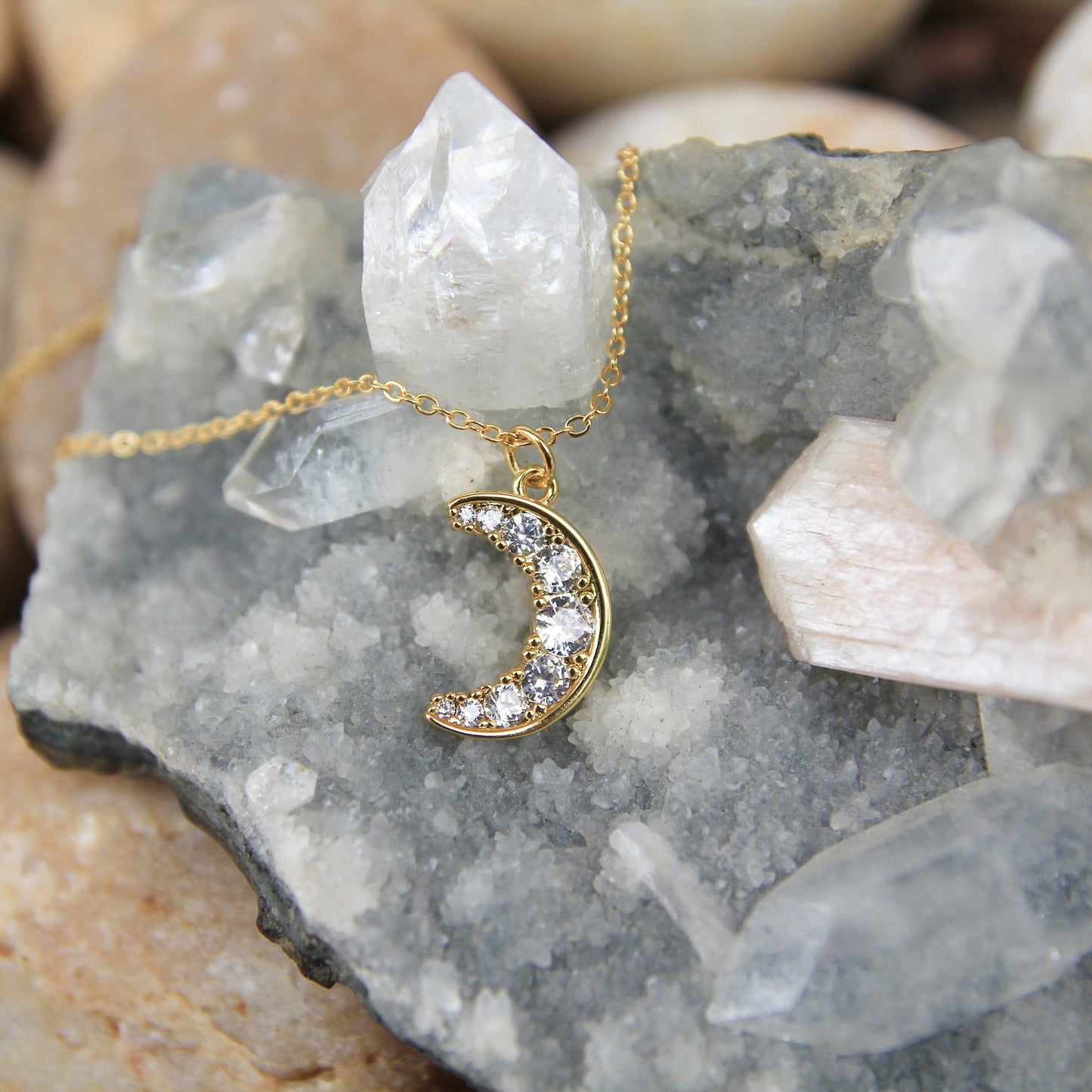 Gold Moon Necklace