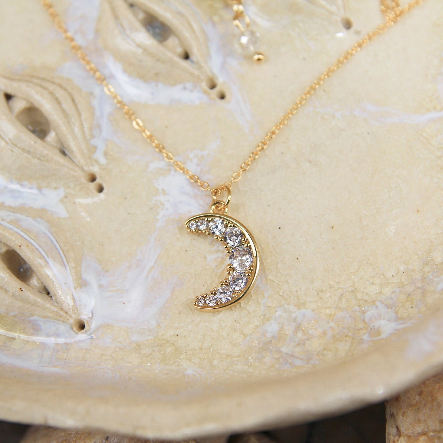 Gold Moon Necklace