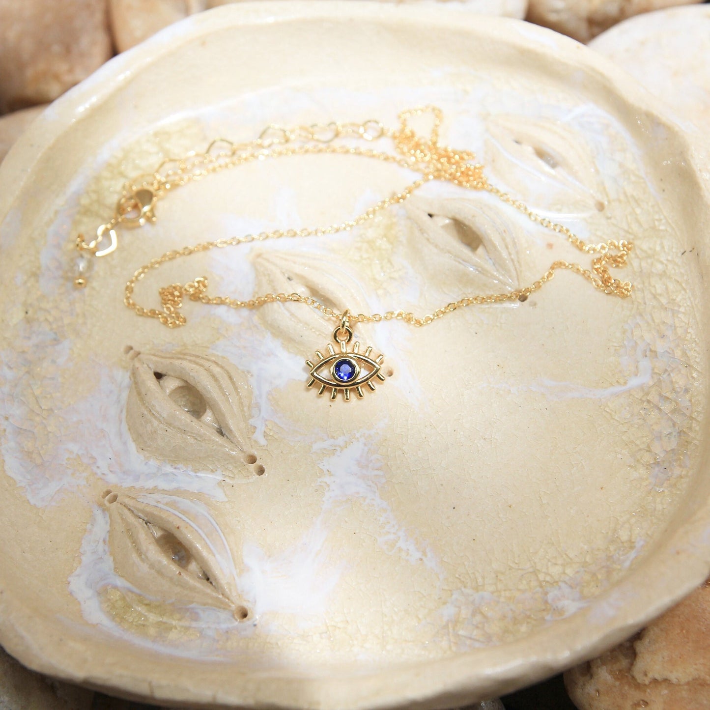 Gold Eye Necklace