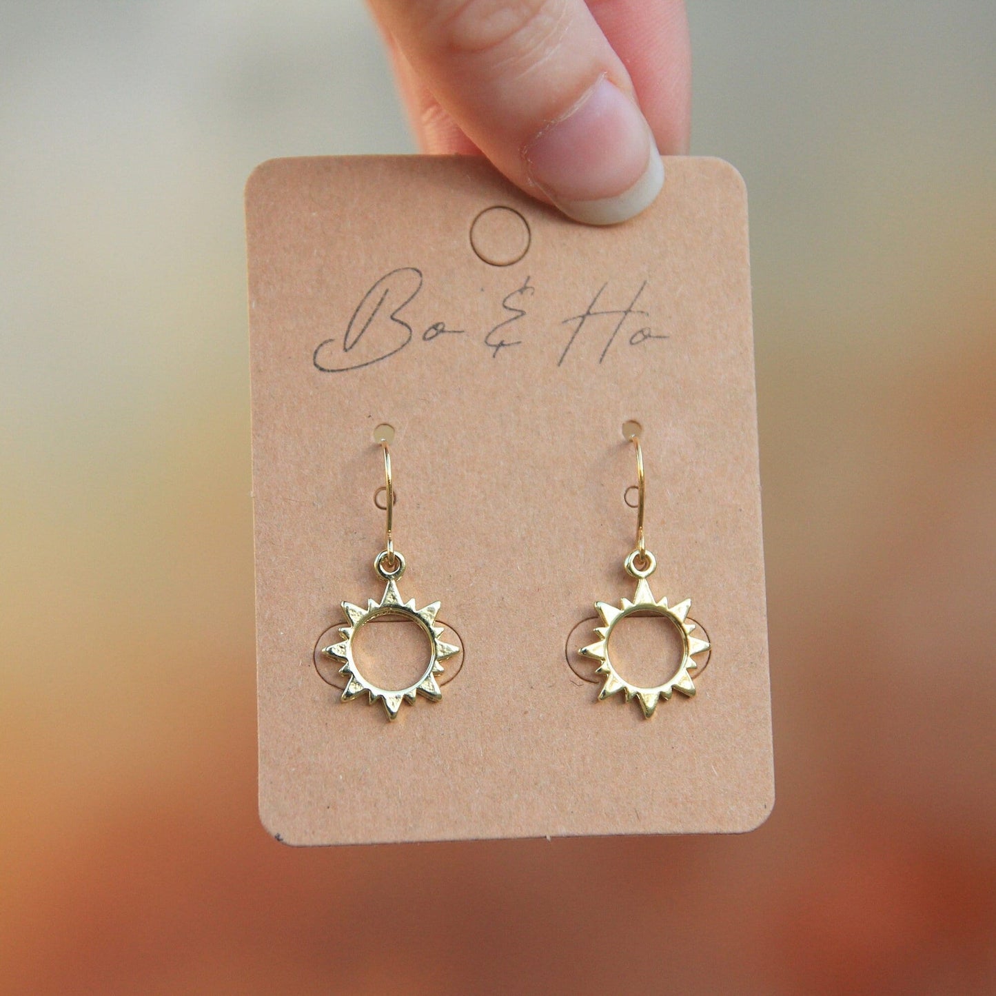 Minimalist Gold Sun Earrings