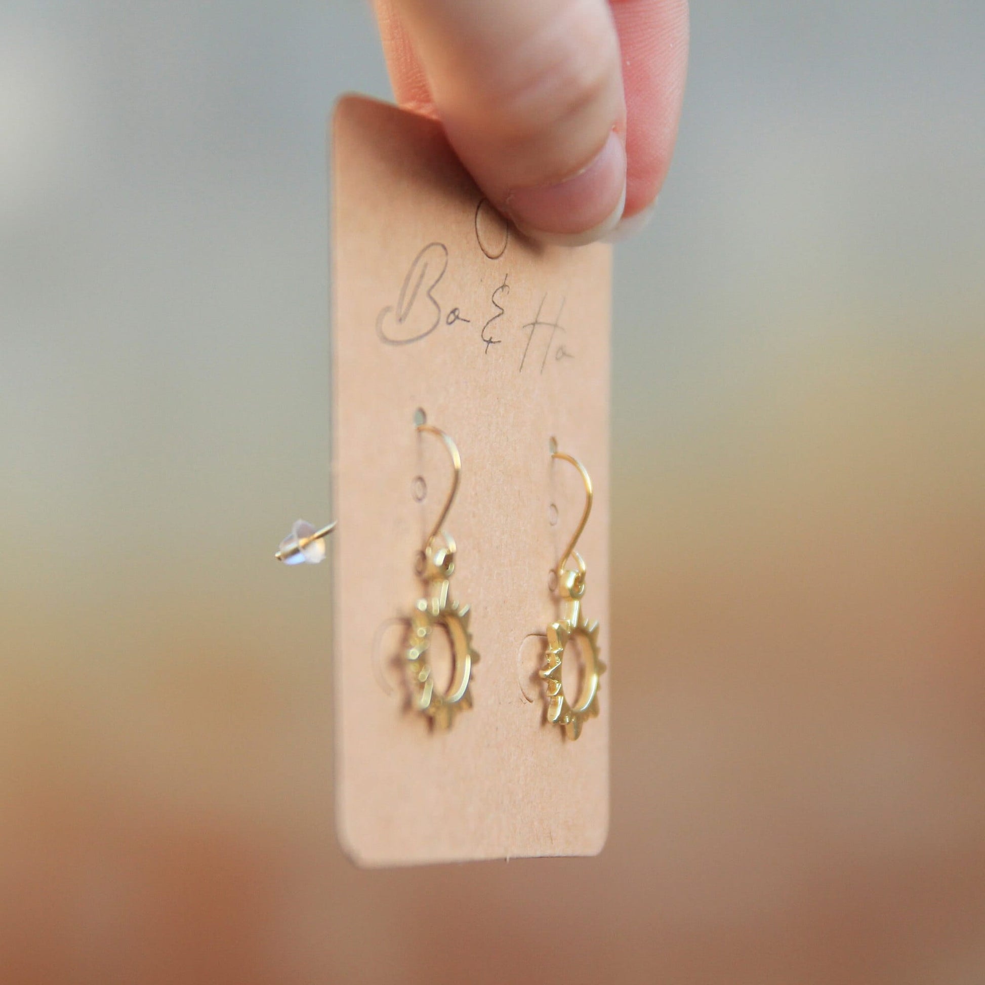 Minimalist Gold Sun Earrings