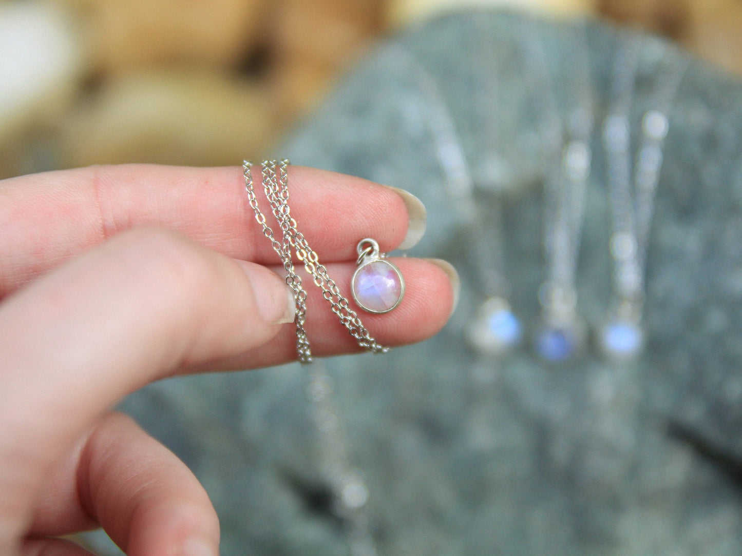Silver Moonstone Necklace
