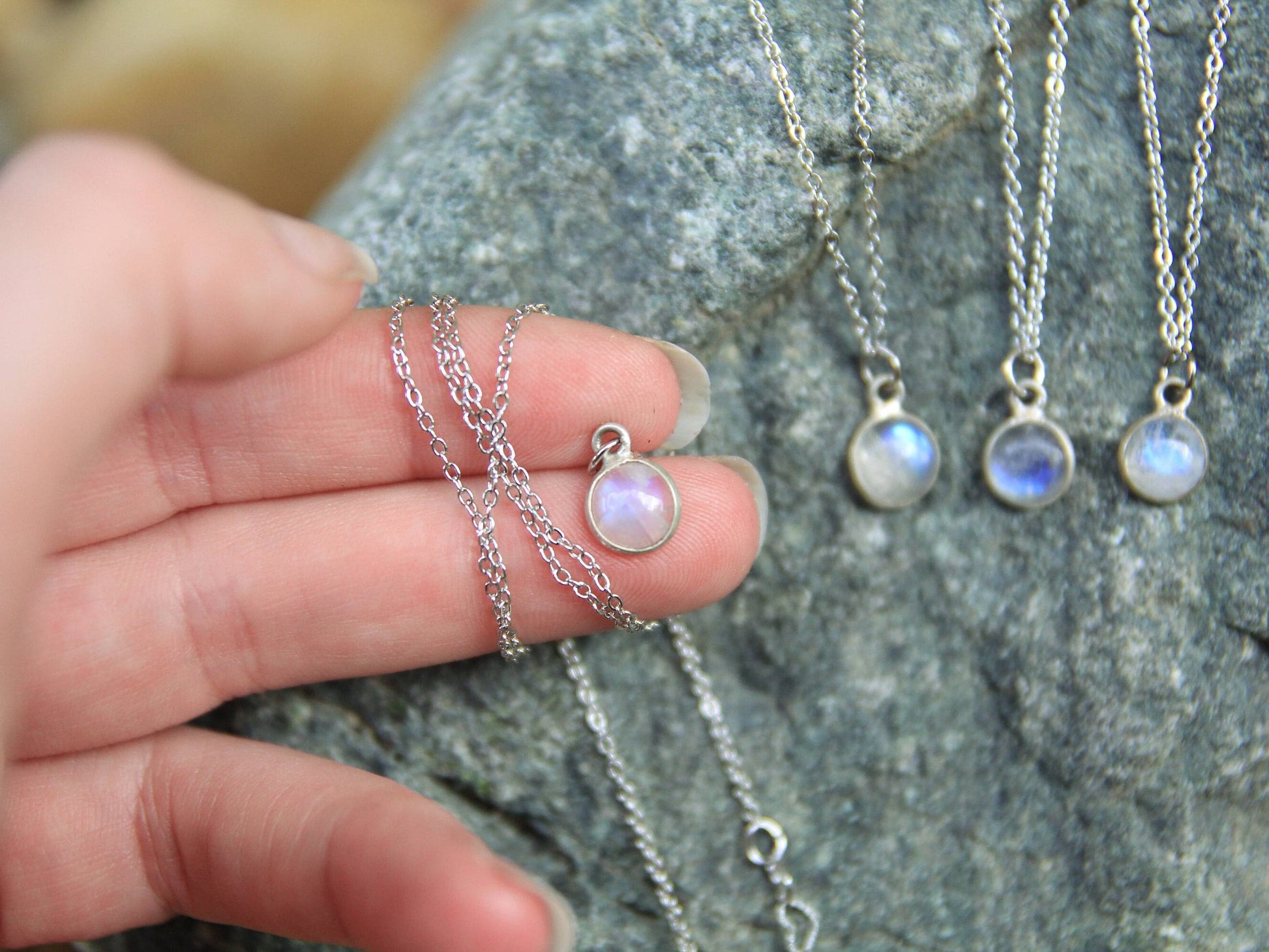Silver Moonstone Necklace